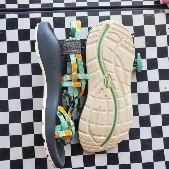 Chaco Aqua and Orange Zx2 Classic Womens Sandals Sz 8 Katydid Comfort Sandal - Picture 5 of 9